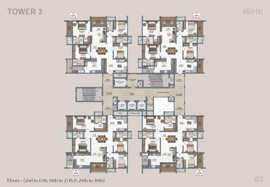 DSR The Address Tower 3 floor plan – exclusive 4 BHK apartments, Dommasandra